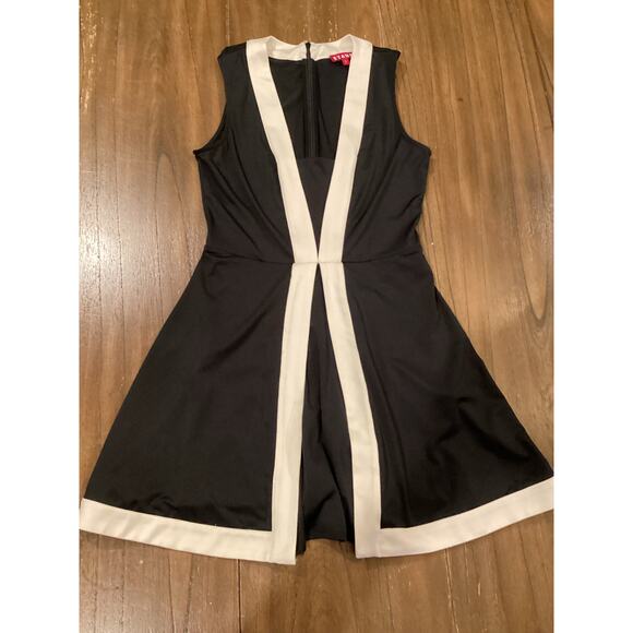 Staud Cross Court Two Tone Tennis Dress black & white Mini Size Small - Picture 2 of 9